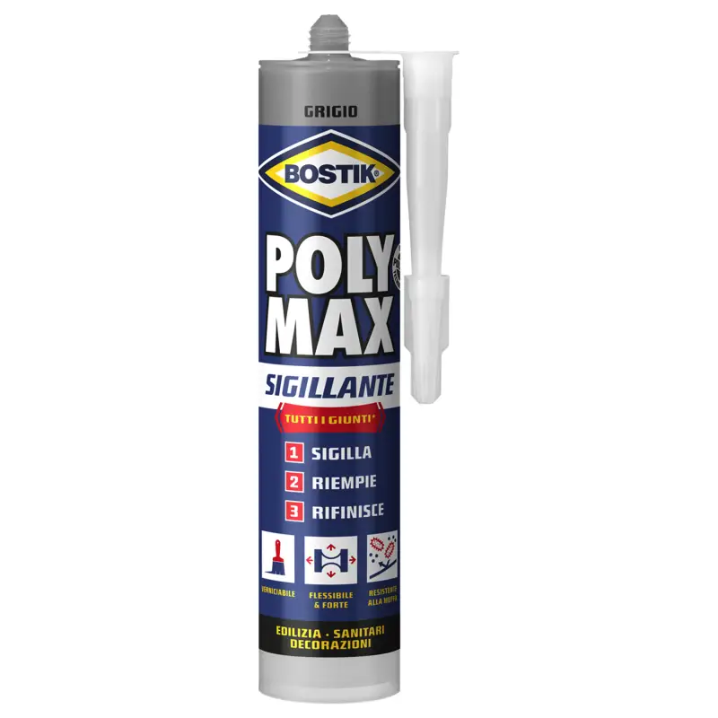 Foto 1: Sigillante Universale Bostik Poly Max 280 ml Elastico e Verniciabile per Interni ed Esterni