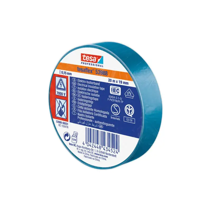 Foto 3: Nastro Isolante PVC 7000V 20 m x 19 mm tesa 53988 Professionale