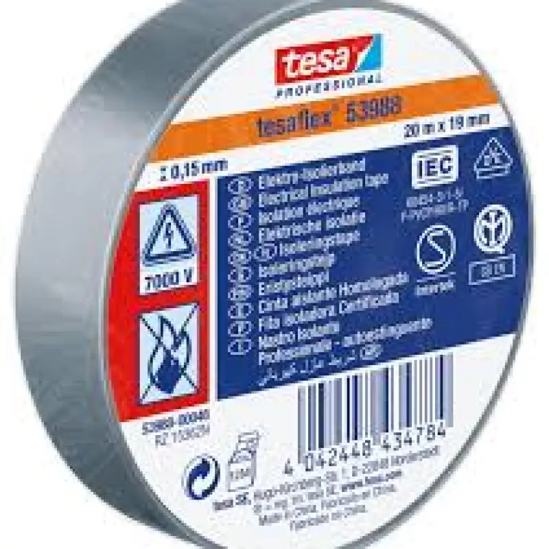 Foto 4: Nastro Isolante PVC 7000V 20 m x 19 mm tesa 53988 Professionale