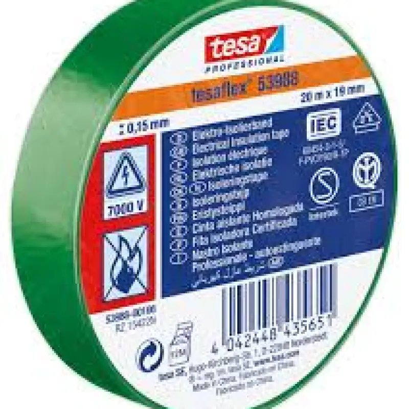 Foto 8: Nastro Isolante PVC 7000V 20 m x 19 mm tesa 53988 Professionale