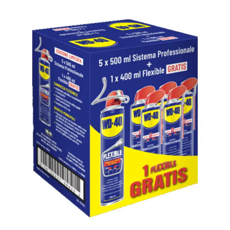 Promo pack WD-40 5x500ml + 1x400ml Flexible GRATIS!