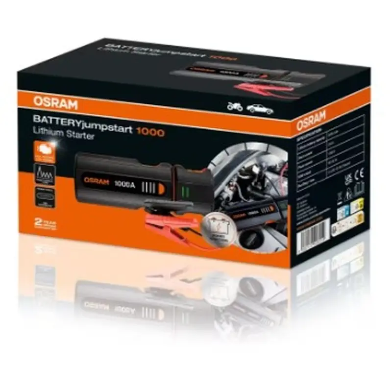Avviatore di Emergenza OSRAM BATTERYjumpstart 1000 12V con Power Bank e Boost Function