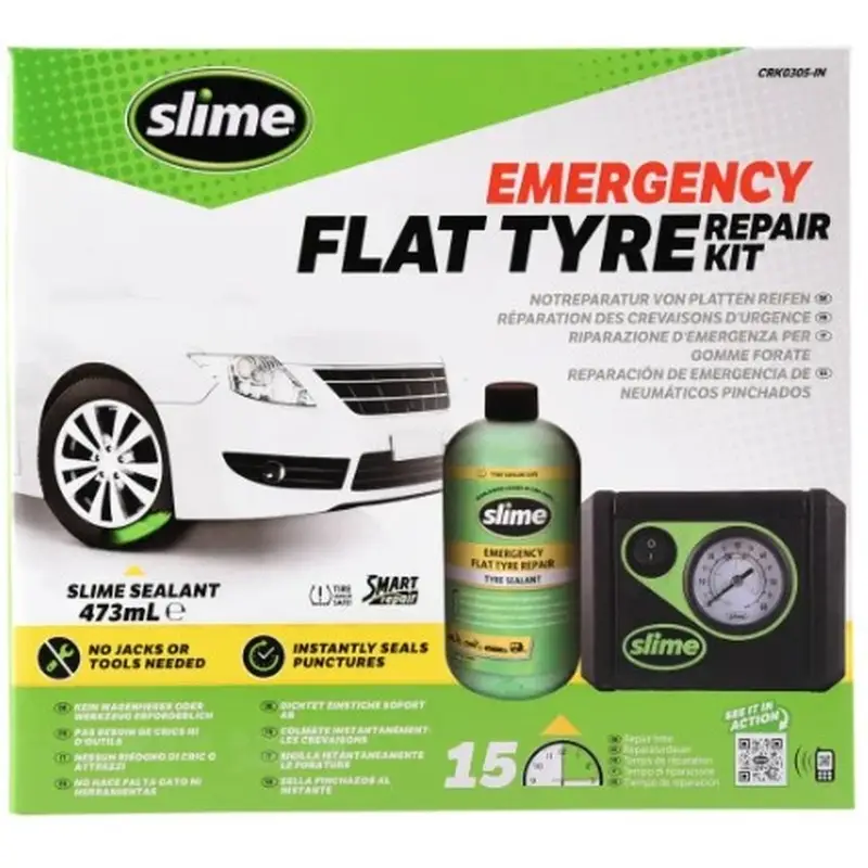 Slime Smart Repair Kit Ripara Pneumatici Auto 12V
