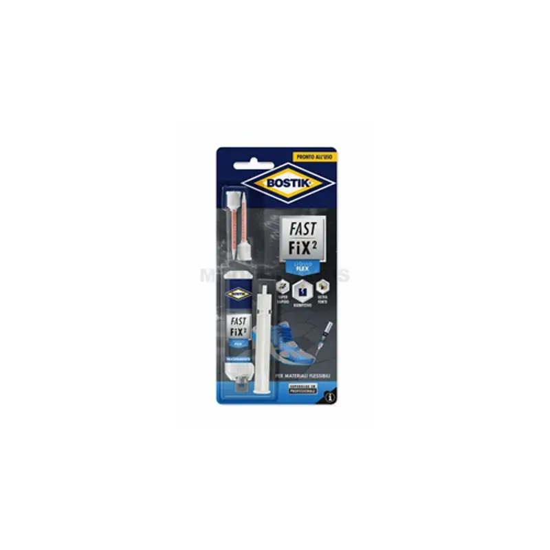 Colla Bicomponente Bostik Fast Fix2 Liquid Flex 10g Trasparente per Materiali Flessibili
