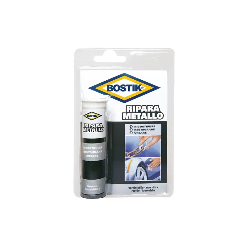 Ripara Metallo Bostik 56 g Stick Epossidico Modellabile per Riparazioni Metallo