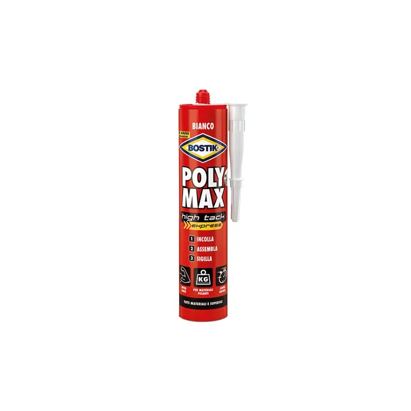 Bostik Poly Max High Tack Express Adesivo di Montaggio Super Forte Bianco 440g