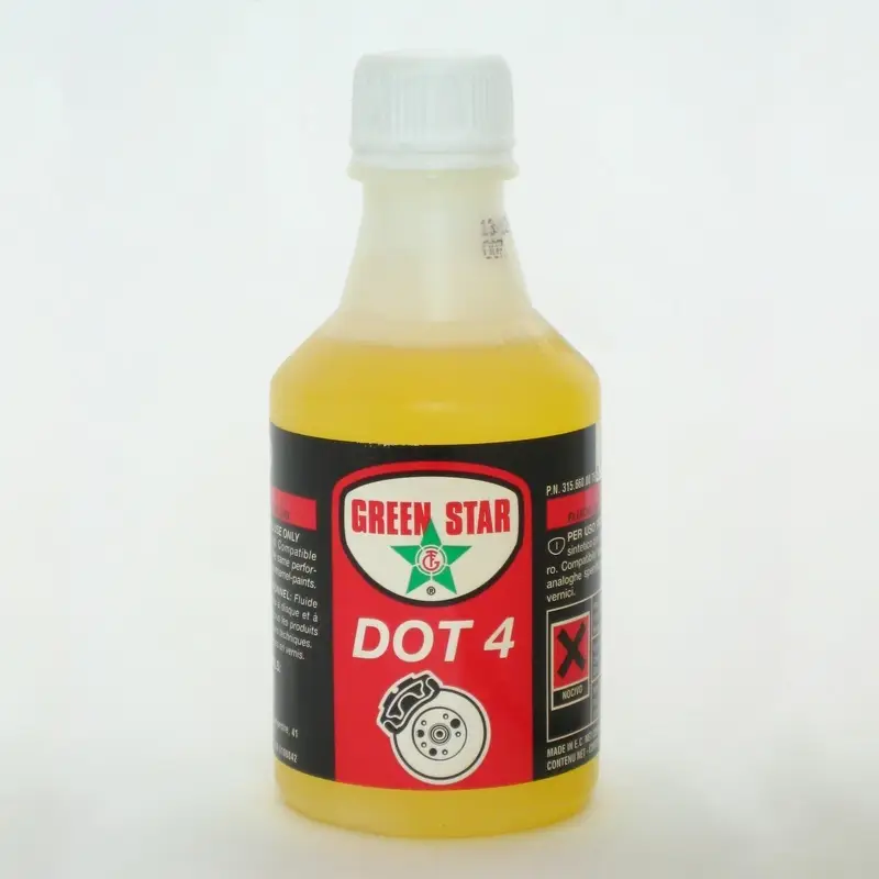 Olio Freni DOT 4 Green Star 250 ml Fluido Sintetico Alte Prestazioni