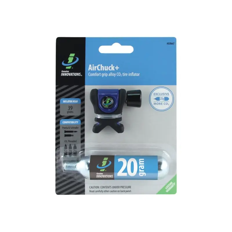 Erogatore CO2 Air Chuck Mini Genuine Innovations con Cartuccia 20g - BLU