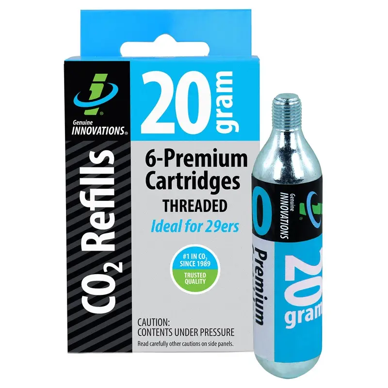 Cartucce CO2 20g Genuine Innovations Filettate Confezione 6 Pezzi