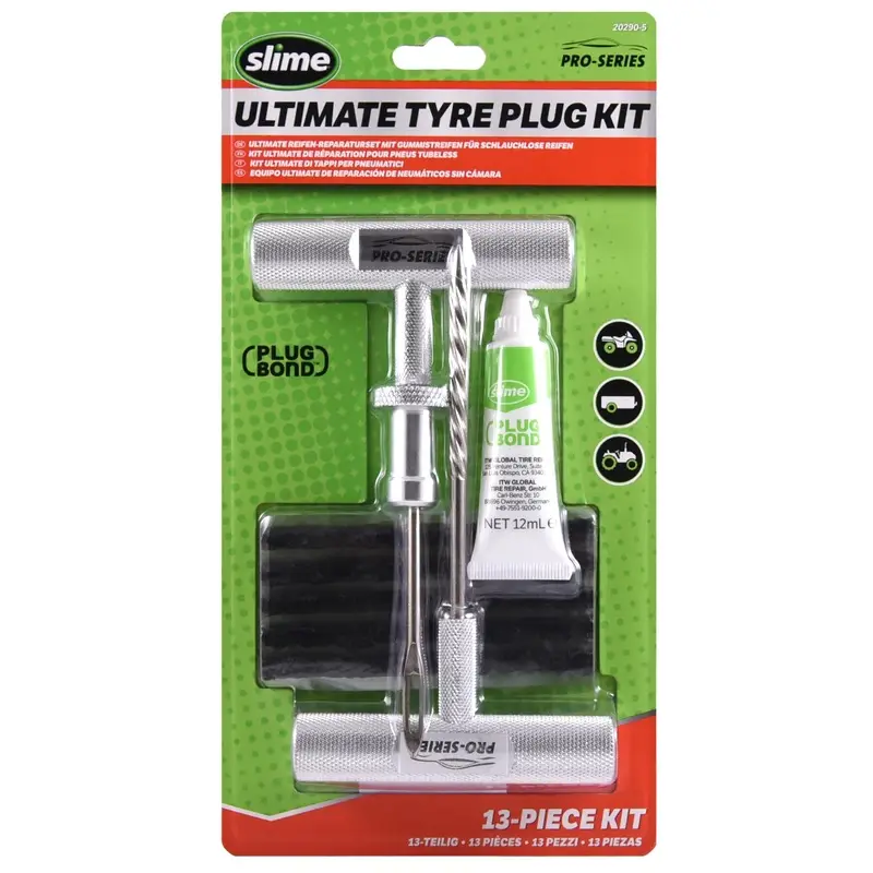 Slime Kit Riparazione Pneumatici Tubeless 13 Pz