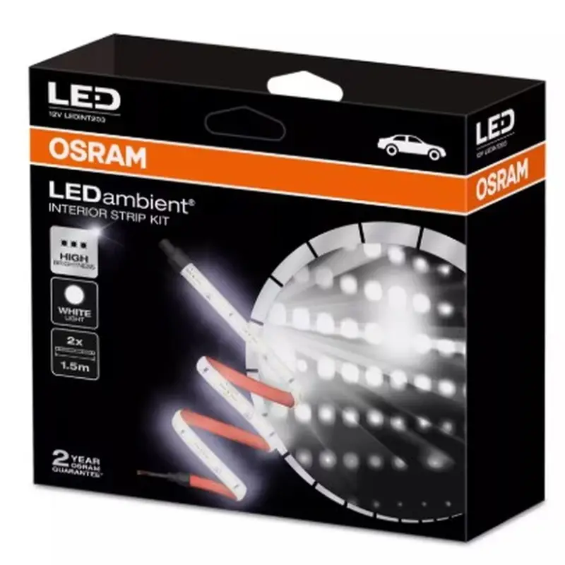 Strisce LED Interni Auto OSRAM LEDINT203 2x1.5m 4500K Bianco
