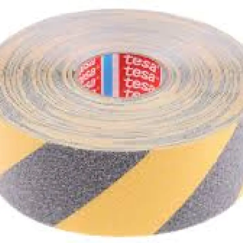Nastro Antiscivolo Giallo/Nero Alta Visibilità 50 mm x 15 m tesa 60951