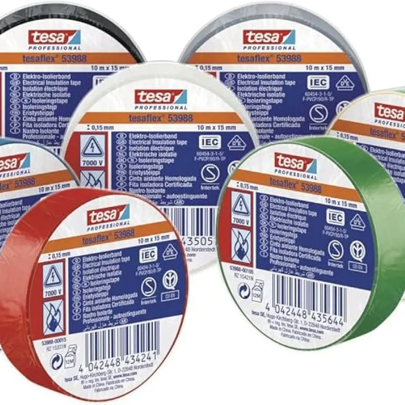 Nastro Isolante PVC 7000V 20 m x 19 mm tesa 53988 Professionale - GIALLO