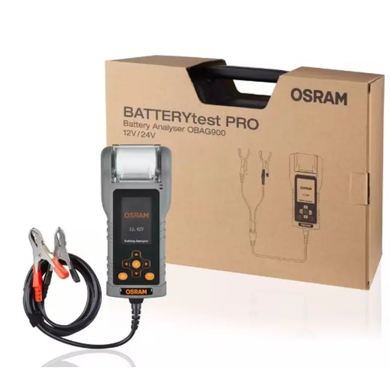 Tester Batteria Professionale OSRAM BATTERYtest PRO OBAG900 12V 24V con Stampante