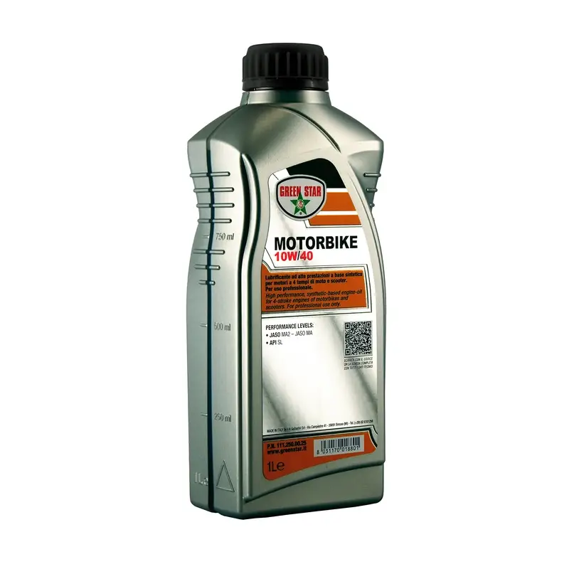 Olio Motore Moto 10W-40 Sintetico Green Star Motorbike 1L JASO MA2