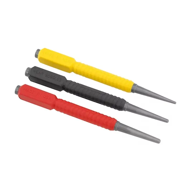 Set 3 Cacciachiodi Stanley Dynagrip Punteruoli Acciaio Temprato