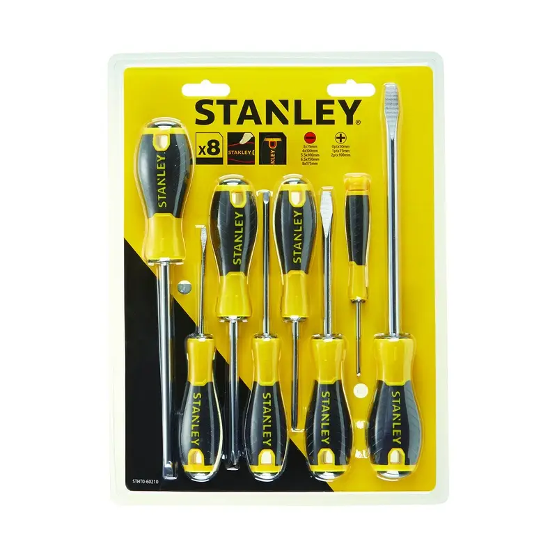 Set 8 Cacciaviti Stanley Essential in Acciaio Cr-V